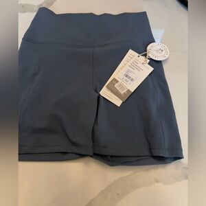 Vuori Women's Athletic Shorts in Slate Blue